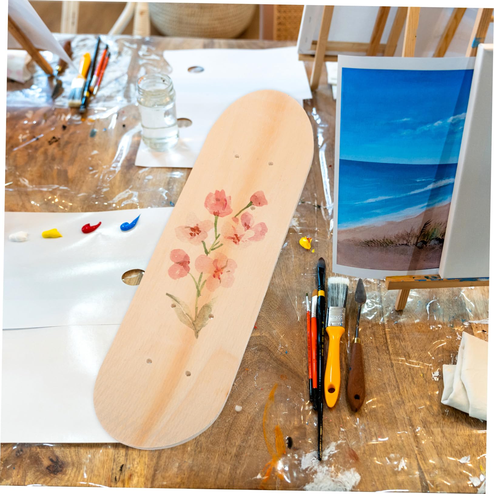 3 Skateboard Vuota in Legno Strati per DIY Personalizzabile per Pittura Graffiti e Fai Te Ragazzi Ragazze