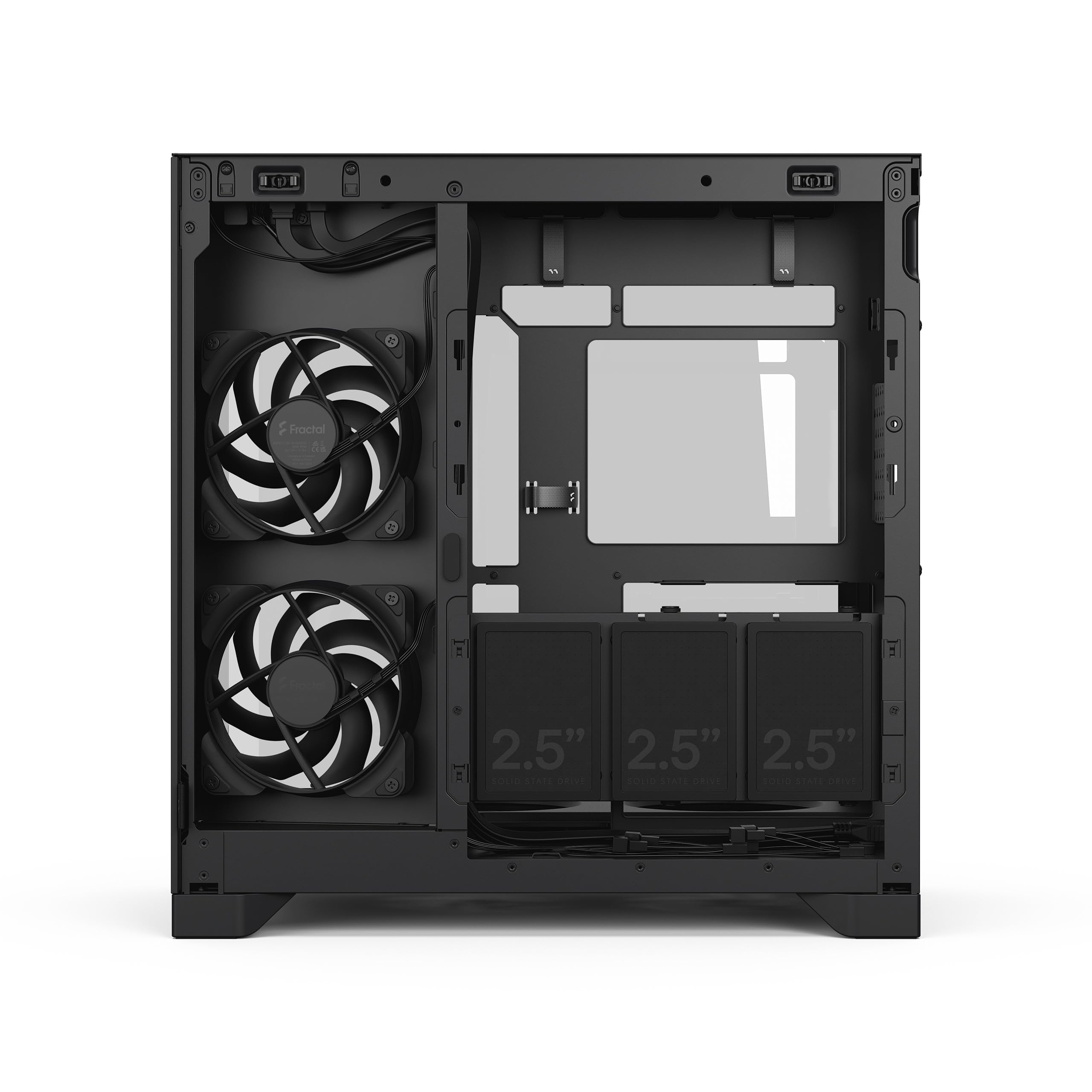 Fractal Design Pop 2 Vision Black case PC gaming con vetro panoramico – Design a doppia camera – 4 ventole reverse – ATX/E‑ATX/mATX/ITX