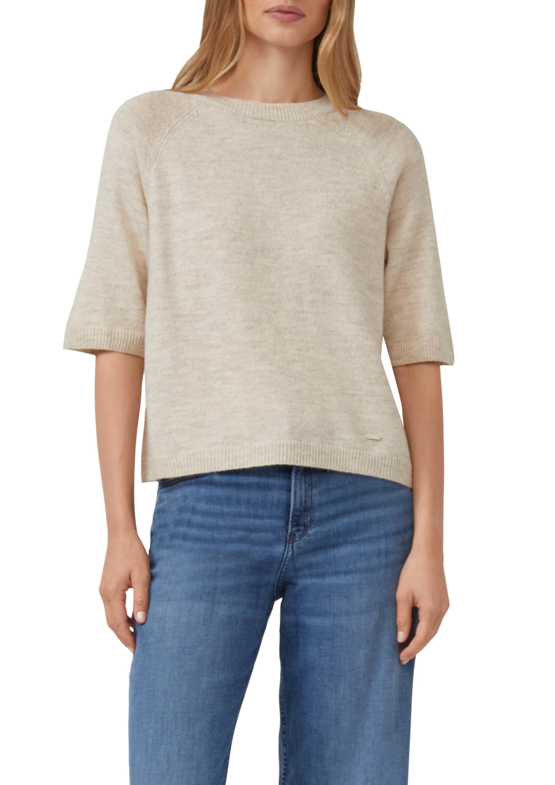 s.Oliver Kurzarmpullover aus Alpakamix