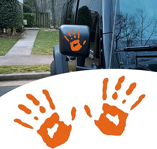 Miniatura 7 de 2 calcomanías decorativas personalizadas para espejo de automóvil, 4.13 x 3.93 pulgadas, calcomanías personalizadas para espejo retrovisor de