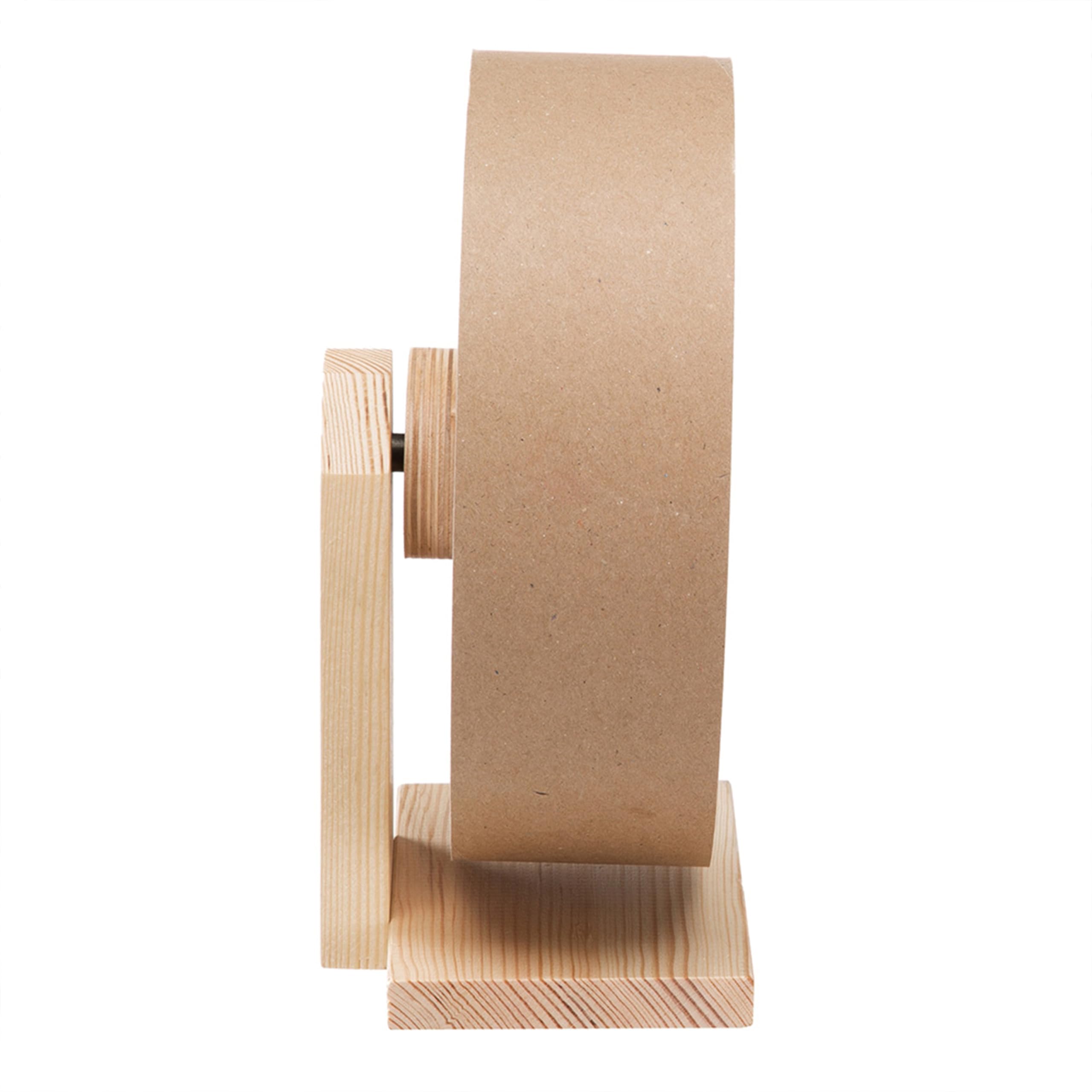 Ferplast Ruota Criceto, Accessorio Gabbia per Criceti, Topi Cincilla, Ruota Silenziosa con Antiscivolo, 12,8 x h 35,5 cm, ARCADE WHEEL diametro 32,5 cm, Ruota Gioco Legno per Criceti, Topi Cincillà