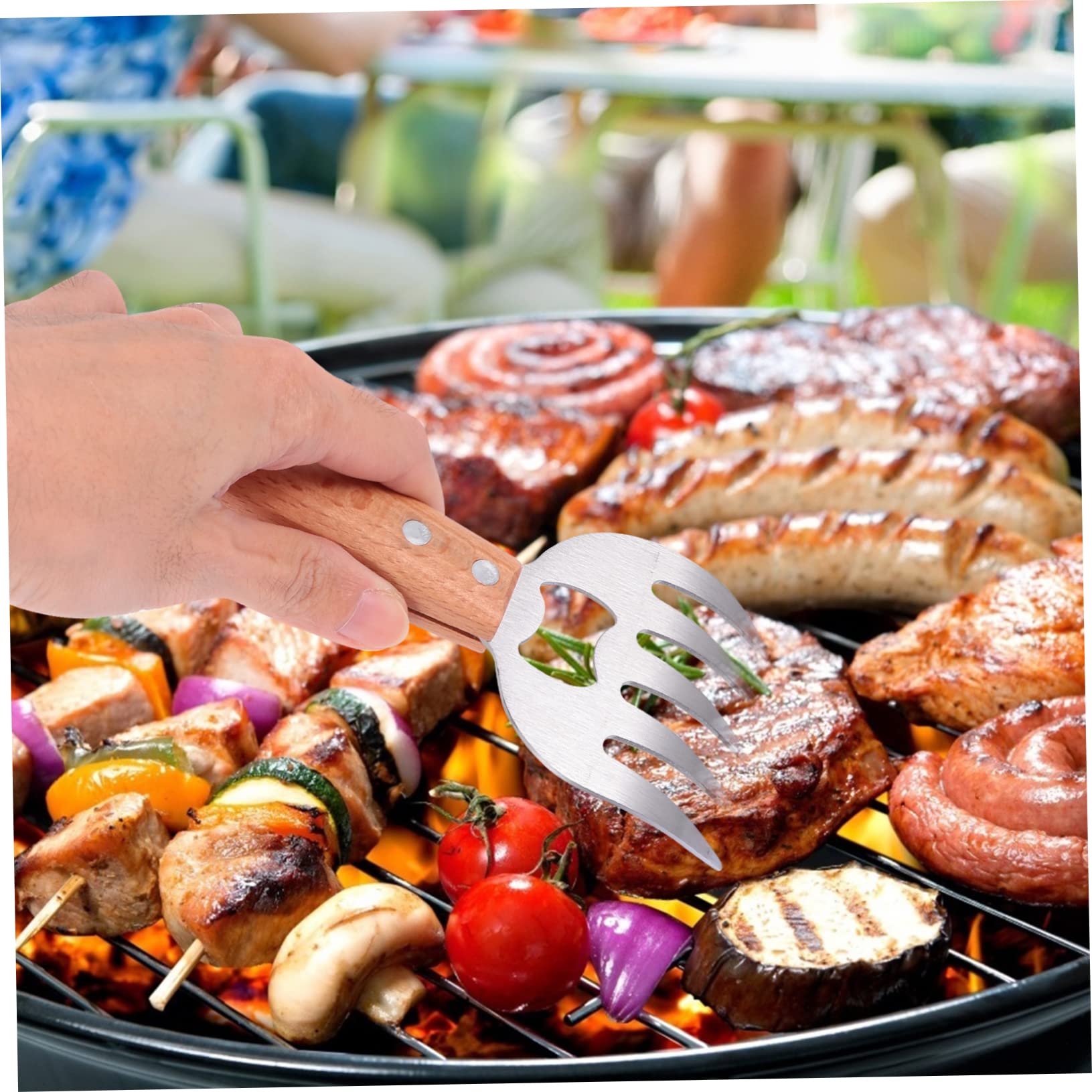 SOLUSTRE 2 pezzi per Carne Bbq per Strappare e e Maiale Utensili per Cucina Barbecue Inossidabile con Facile da Usare e Leggero per Grigliate All Aperto