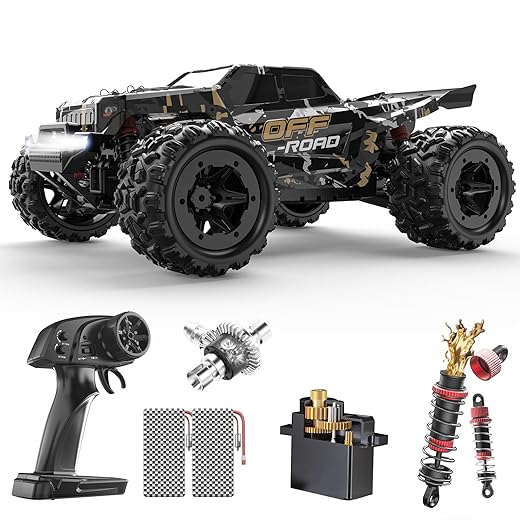 DEERC 9309E All Terrain Fast RC Cars for Adults 40KPH,4WD Electric Off-Road Remote Control Monster Truck,2.4Ghz High Speed Car,Waterproof Monster Truck with 2 Batteries for Boys & Kids