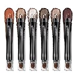 LUXAZA PRO Neutral Eyeshadow Stick Makeup Set, Metallic Shimmer Matte Cream Eye Shadow Eyeliner Brightener Pencil Crayon - Cinnamon Coco
