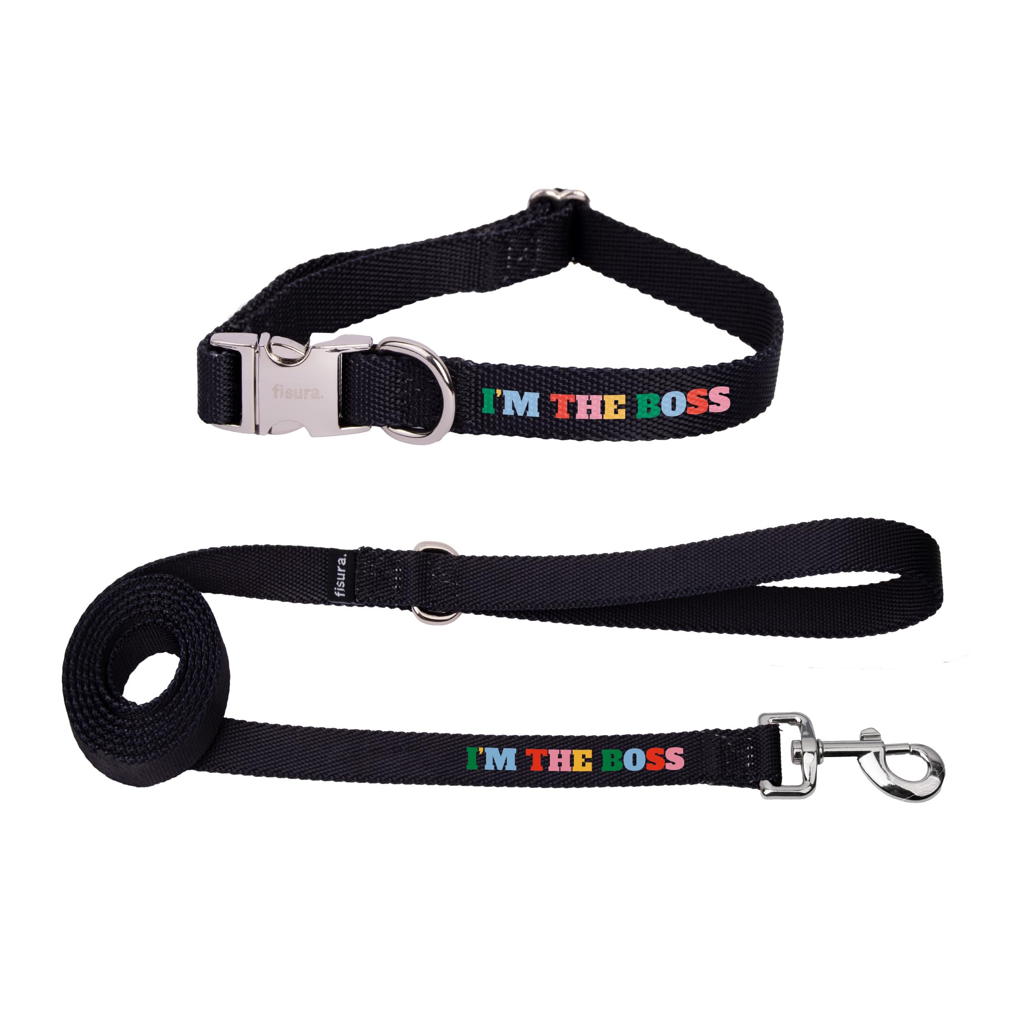 Kit collier laisse grand chien nylon réglable solide contre les fuites