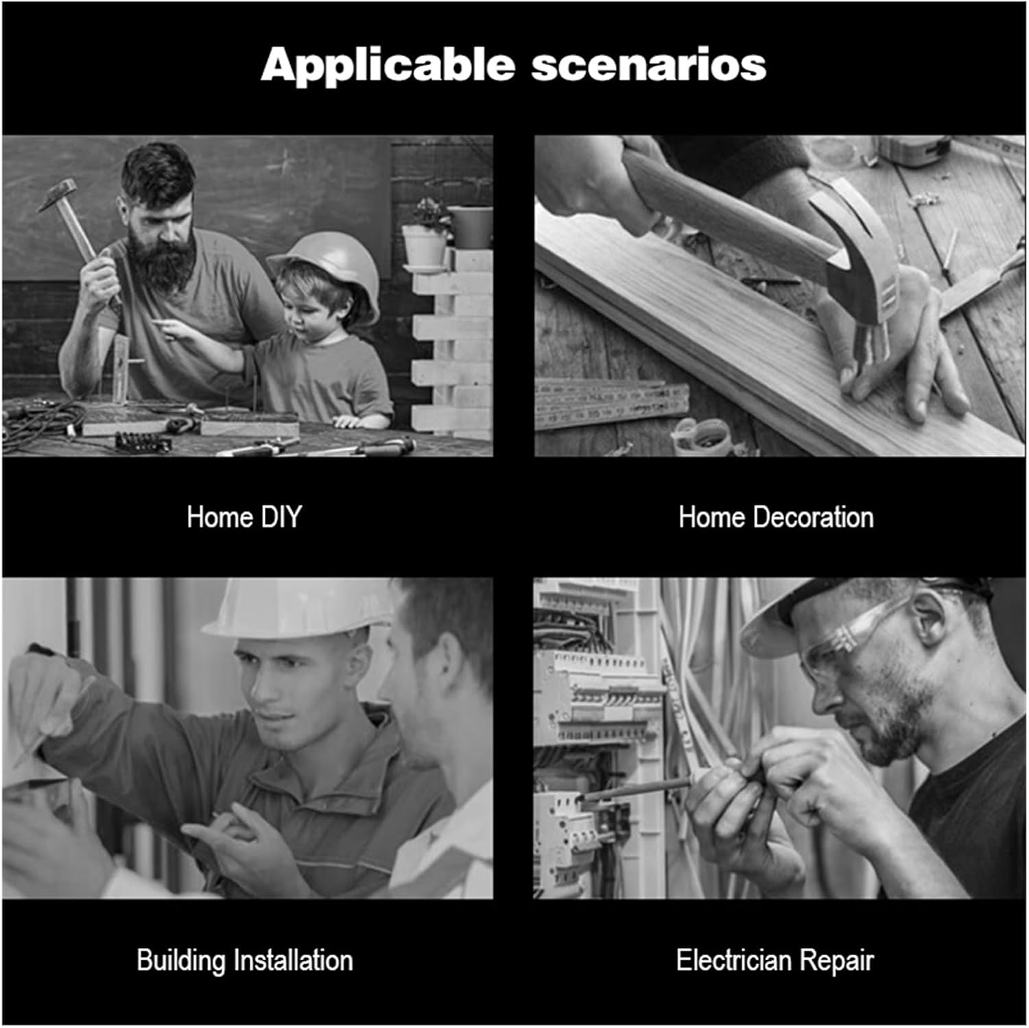 Claw Hammer Claw Hammer Household Woodworking Multi-Function Non-Slip Pulling Nail Tools