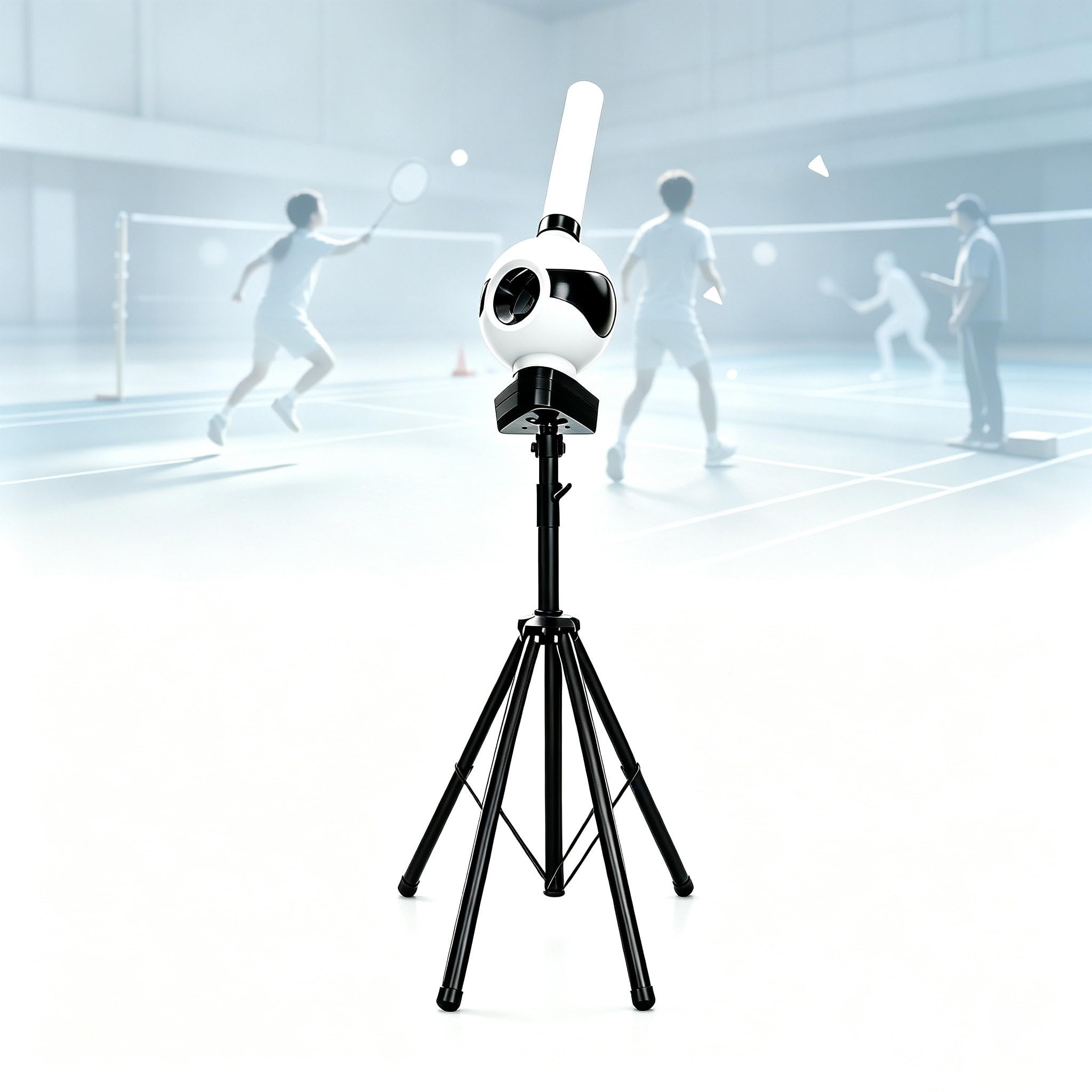 Macchina Lanciatrice Automatica di Volani per Allenamento Badminton 1ExtensionTube[Holdsapprox.26shuttlecocks]