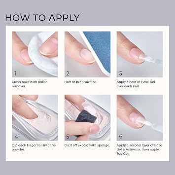 Kiss Salon Dip Professional Dipping System Dip Powder Manicure Kit, Brush-On Gel, Dip Powder, Activator, 2 Brushes, Dipping Tray, Cuticle Stick, Sponge, Nail File, 40 Fake Nails