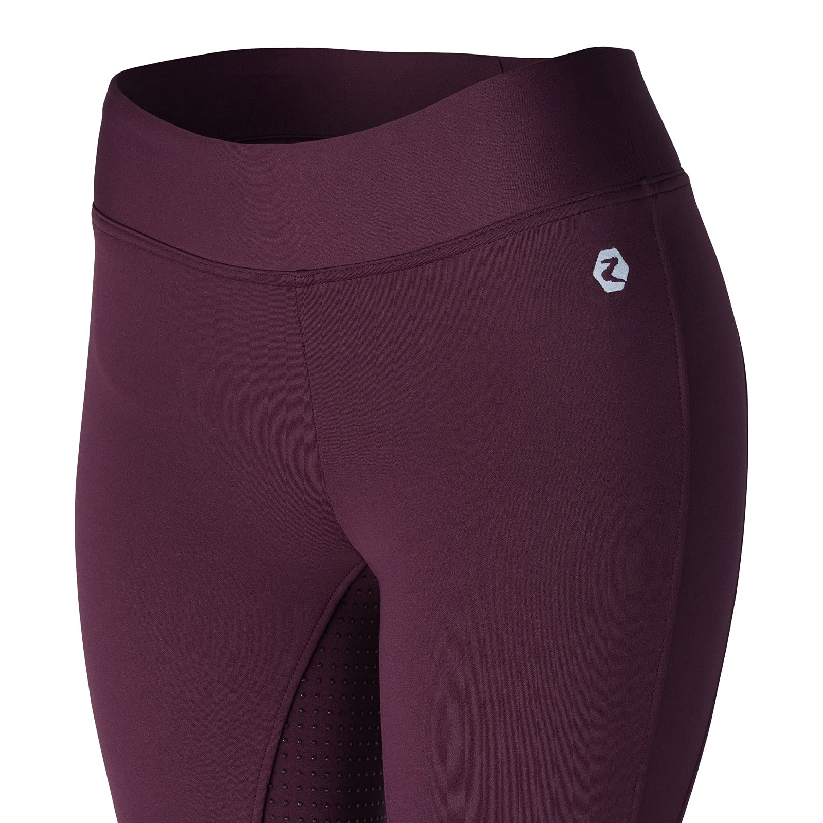 HORZE Damskie legginsy termiczne do jazdy konnej Active, spodnie zimowe z pełnym lejem silikonowym