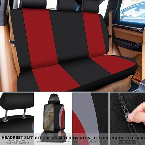 Miniatura 13 de Fabbay Juego completo de 21 fundas de asiento de automóvil, fundas para volante, reposabrazos y cinturón de seguridad, alfombrillas para cinturón