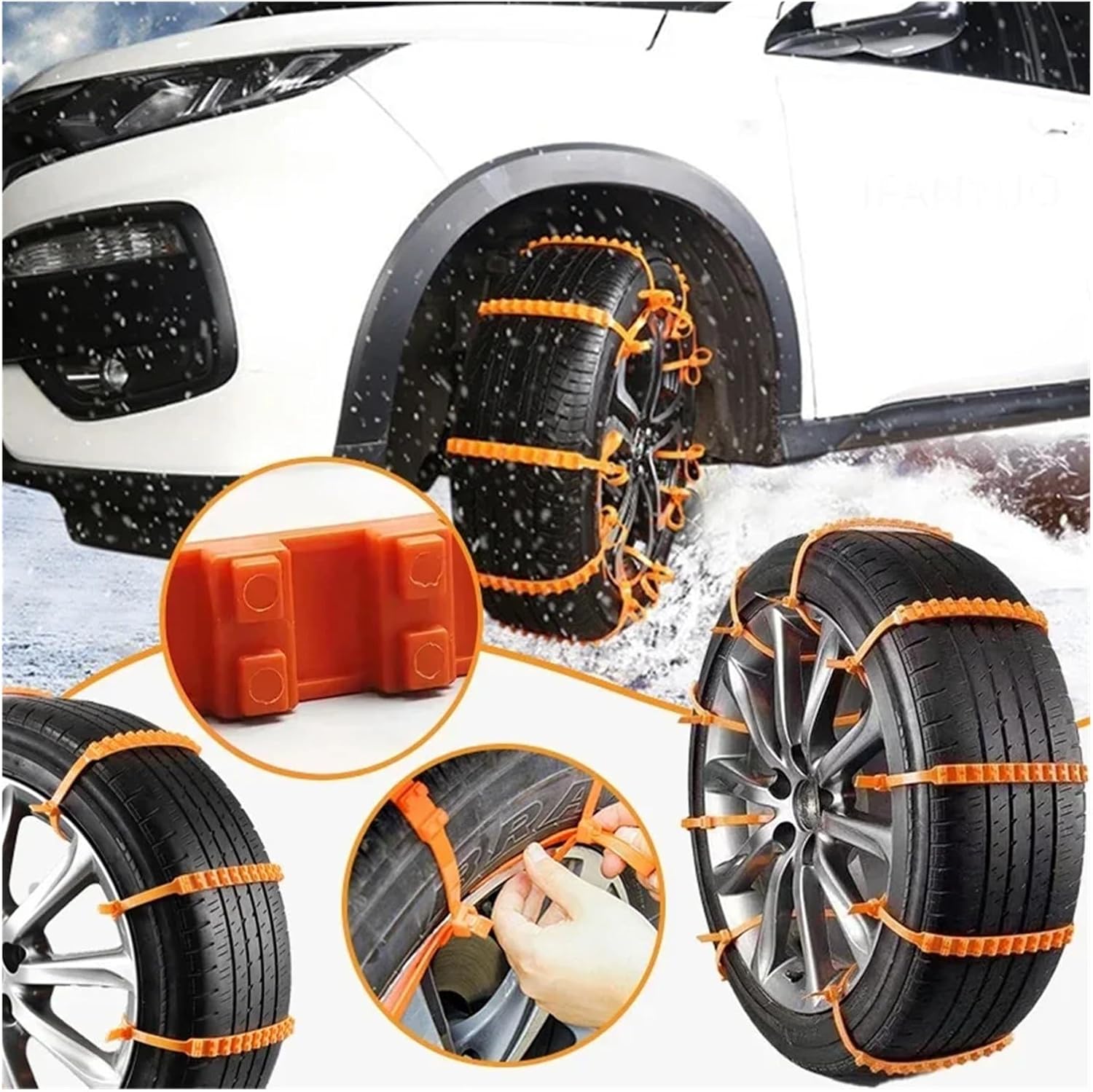 10/20PCS Car Tire Chains Winter Snow -Skid Tyre Cable Ties Outdoor Snow Tire Tyre Skid Chain Accessories(20PCS)