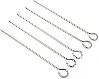 Vista 1 de Chinshwehaw Brochetas de barbacoa de acero inoxidable de 12 pulgadas de largo, paquete de 12 para aves, ganso, shish kebab y kabob