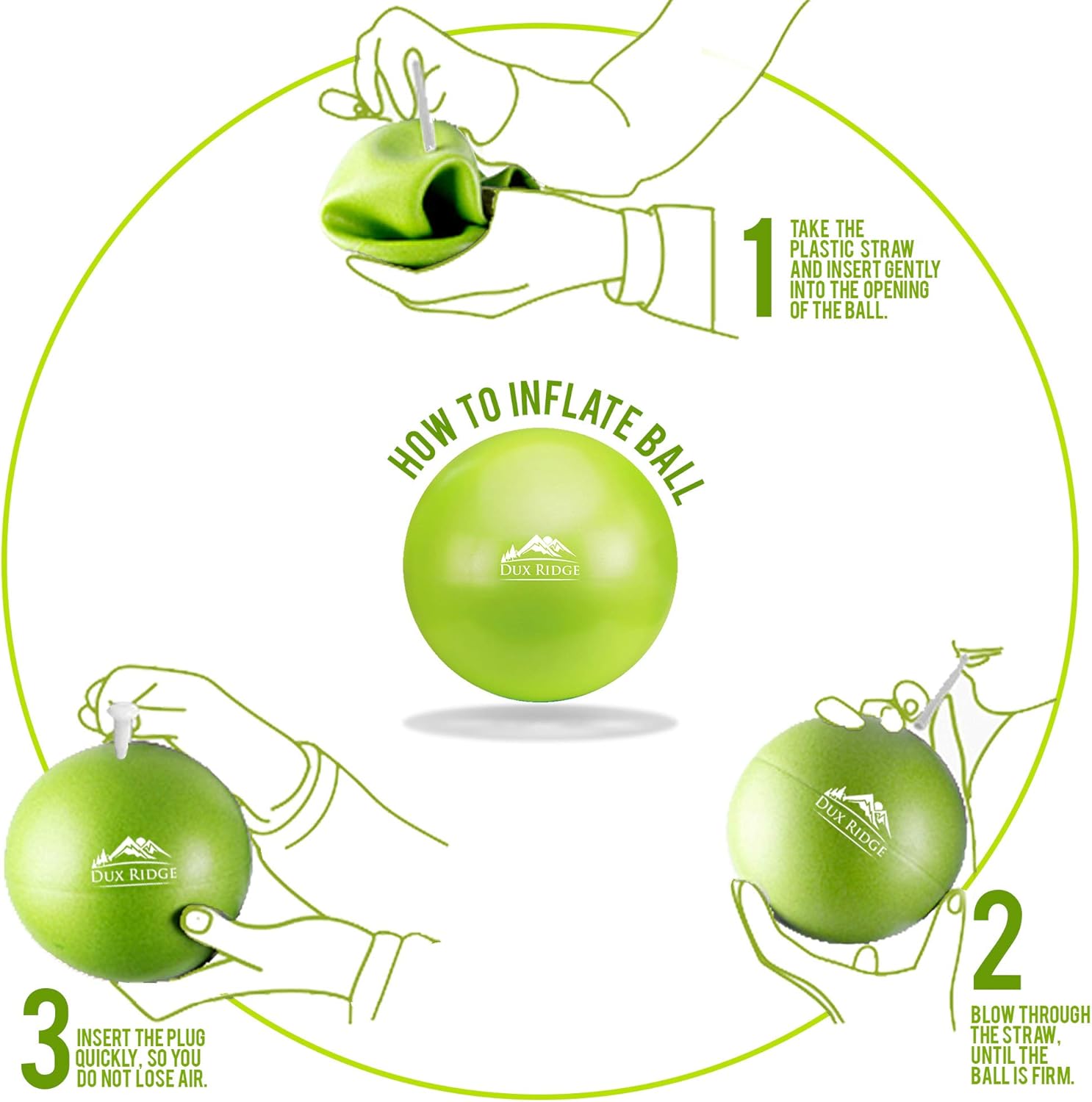 Dux Ridge Pilates Ring 12" Magic Circle, 9" Pilates Mini Ball, Set of 4 Resistance Bands. Total Body Workout in one Box! Pilates Yoga Barre Physical Therapy. Strength Training Without Weights. : Sports & Outdoors