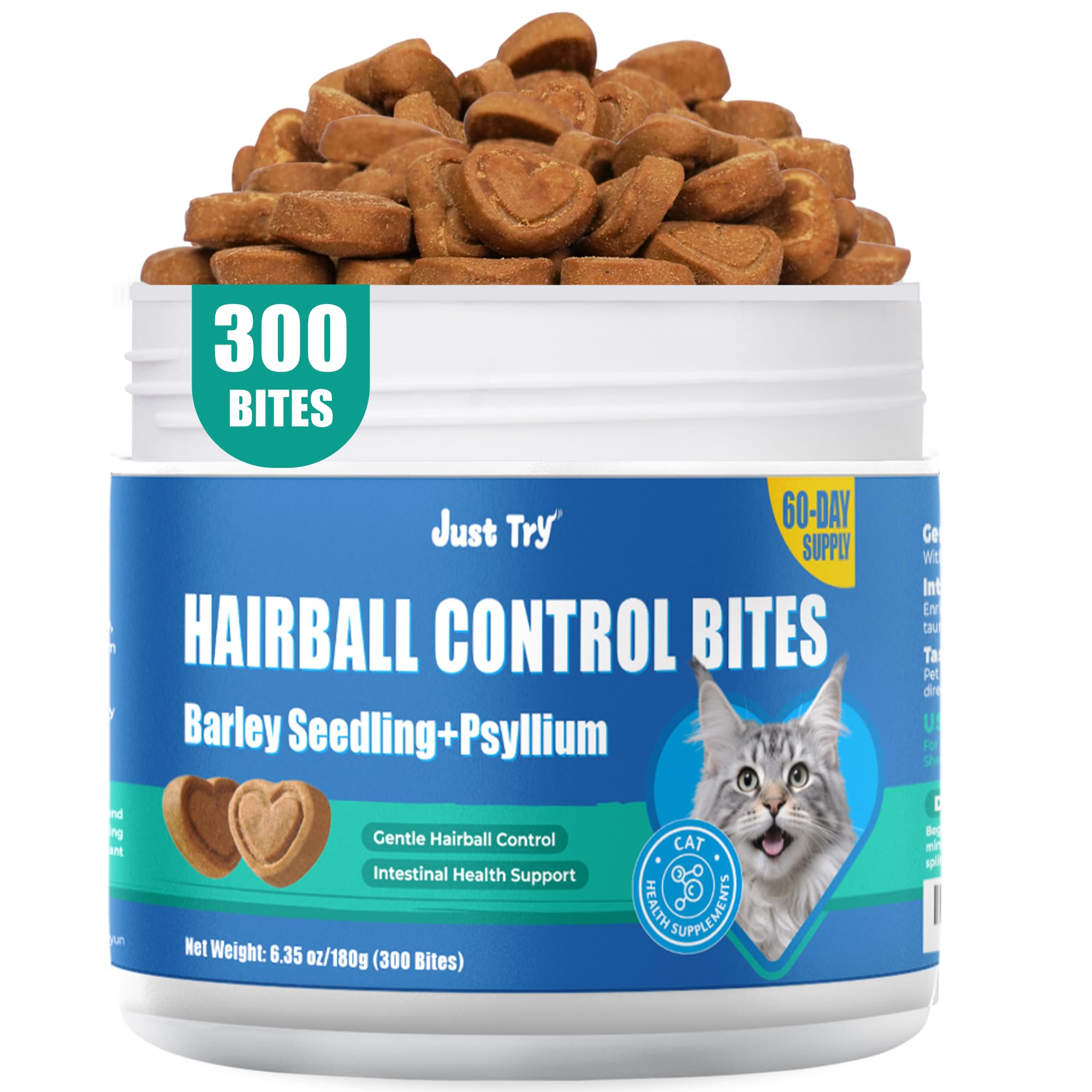 Just Try Cat Grass Treats Hairball Control