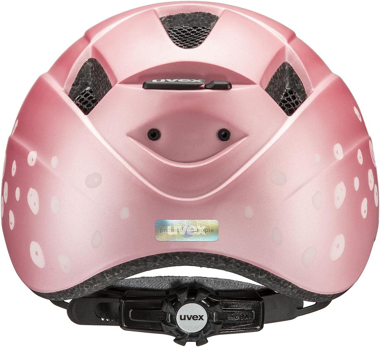 uvex Kid 2 cc - Lightweight Kids Bike Helmet for Children - Individual Fit - Upgradeable with an LED Light - Pink Polka - 46-52 cm - Image 4