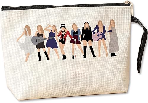 Bolsa inspirada para amantes de la música para mujeres y niñas, fanáticos de la biblioteca, bolsa de aseo portátil, regalo de Navidad, cumpleaños,