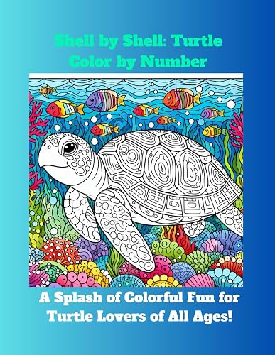 Shell by Shell Turtle Color by Number. A Splash of