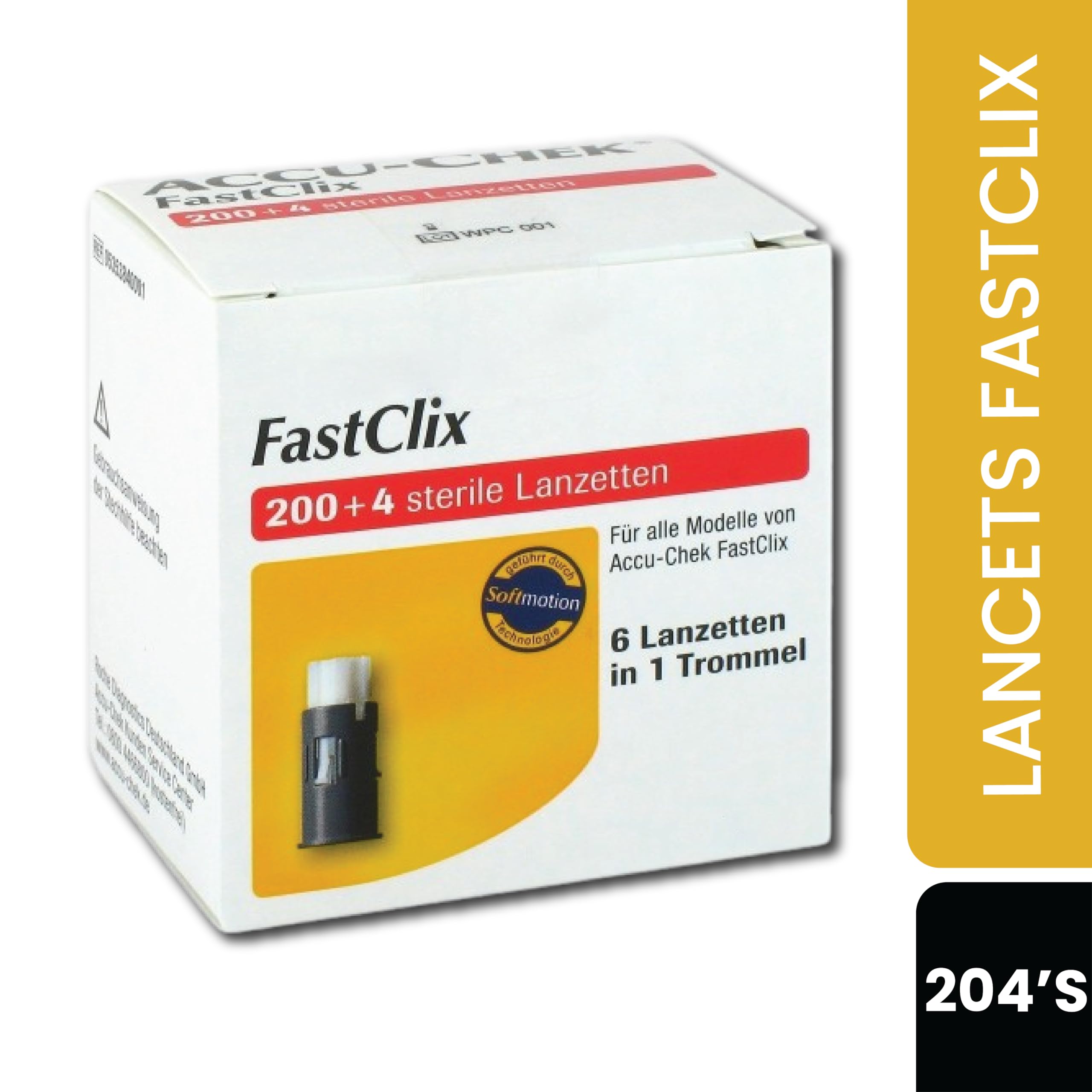 FastClix Lancette Sterili - 204 unità - Per il monitoraggio della glicemia