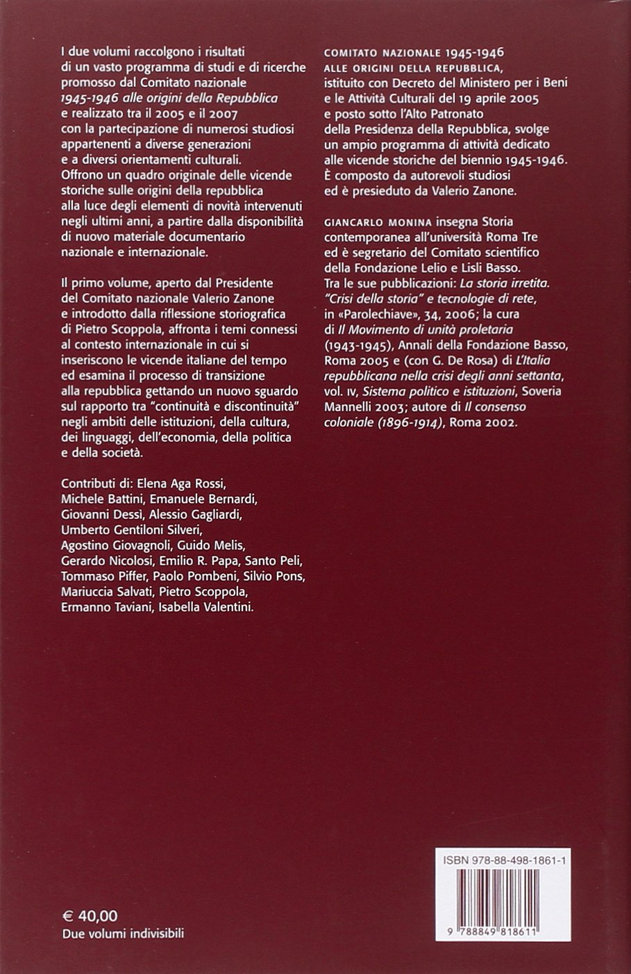 Le origini della Repubblica 1945-1946