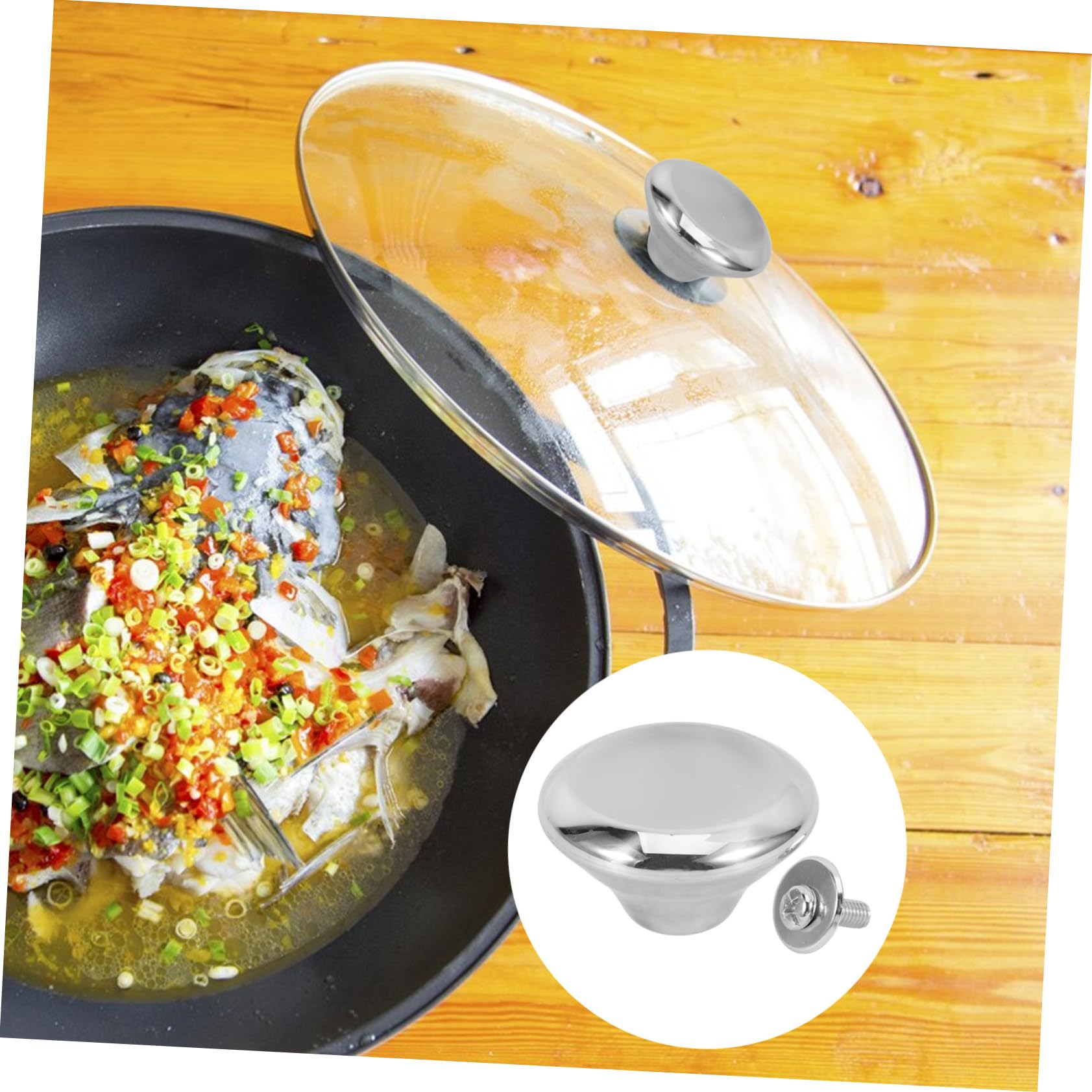 Ciieeo 20 Piezas Accesorios para Tapas de ollas perillas Tapa de Olla Universal manija de la Tapa del utensilio de Cocina de la Tapa de Utensilios de Cocina Acero Inoxidable