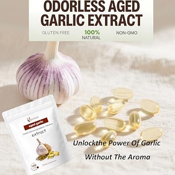 Aged Garlic Extract - Odorless - 180 Softgels | Non-GMO, Gluten-Free | Supports Immune Health (2)