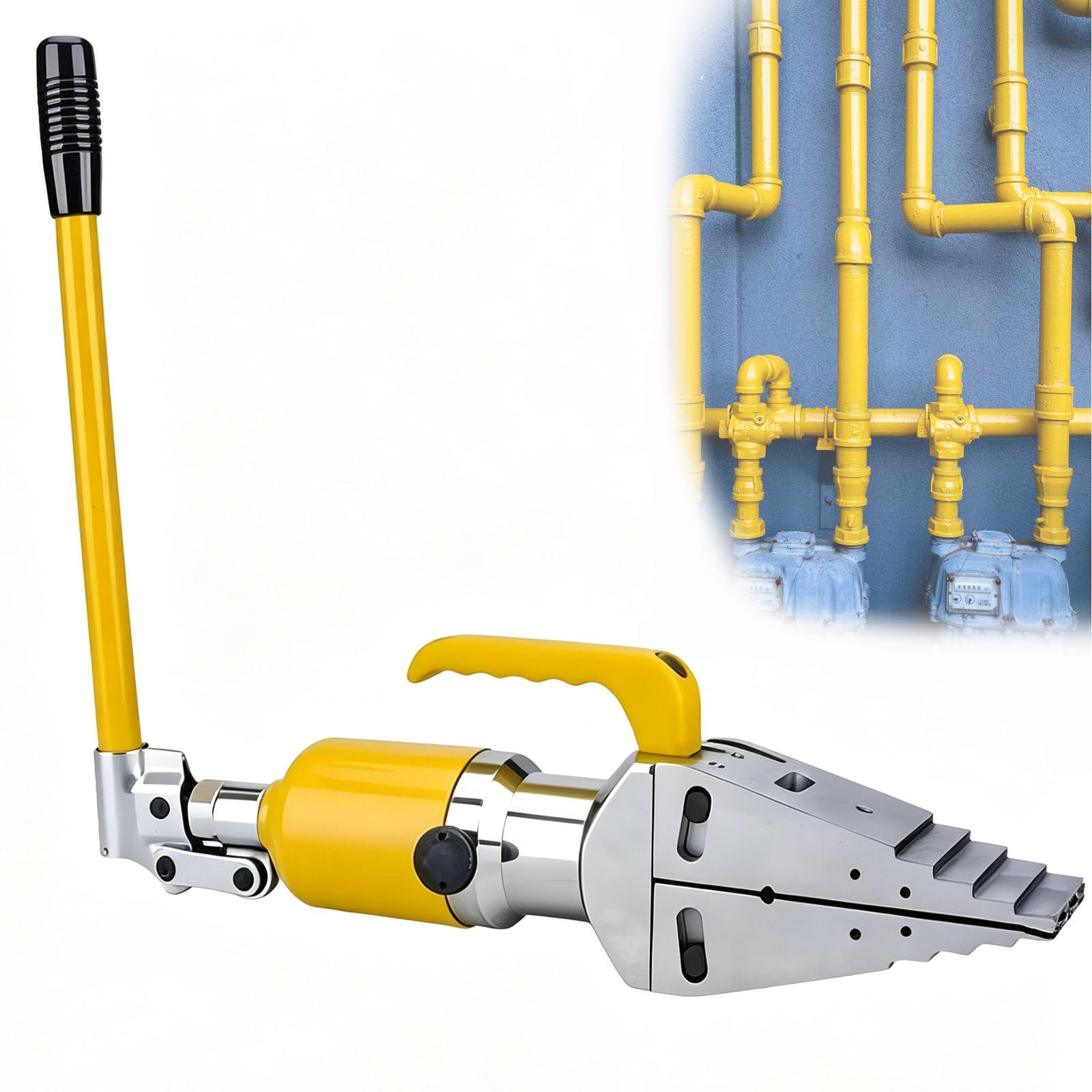 Ręczna Zaciskarka Hydrauliczna, Szczypce Hydrauliczne do Rozpinania Kołnierzy Hydraulicznych Typu Dzielonego Szczypce Rozprężne, Rozwarcie 81 mm, Szybki Powrót Oleju, do Konserwacji Rurociągów