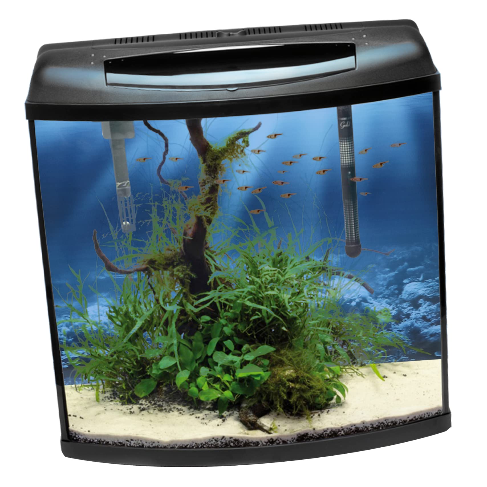 2 Pegatinas De Fondo para Pecera LED Filtro De Esponja para Pared Esponjas UV Espumadera Marina Calentador De Peces Soporte para Acuario Aire De Playa Decoración para