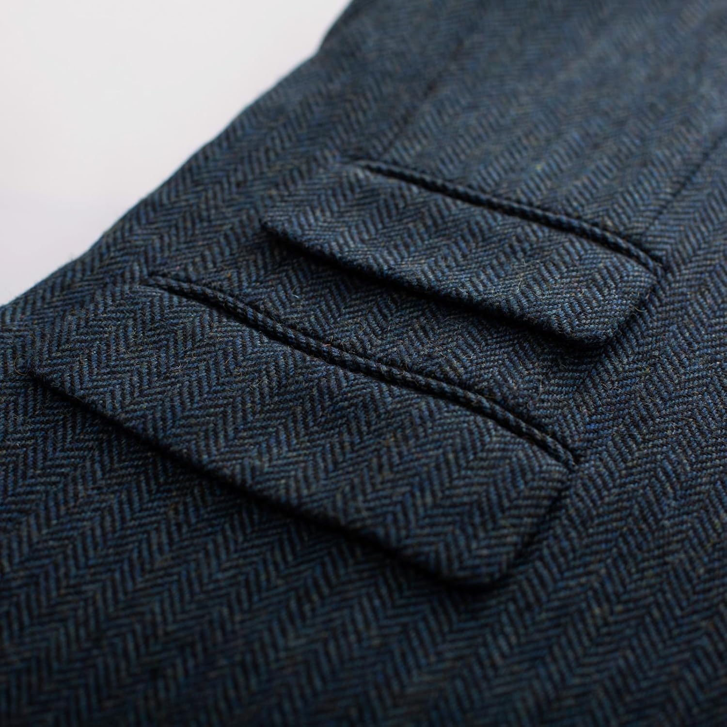 PJ PAUL JONES Men Tweed Blazer Wool Herringbone Sport Coat Jacket Vintage Blazers Suit Jackets - Image 4