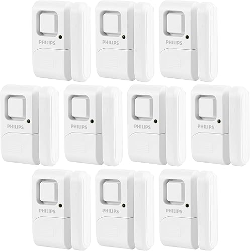 Miniatura 9 de Philips Alarma de seguridad personal para ventanas y puertas, paquete de 2, protección de bricolaje, alerta antirrobo, inalámbrico, timbrealarma,