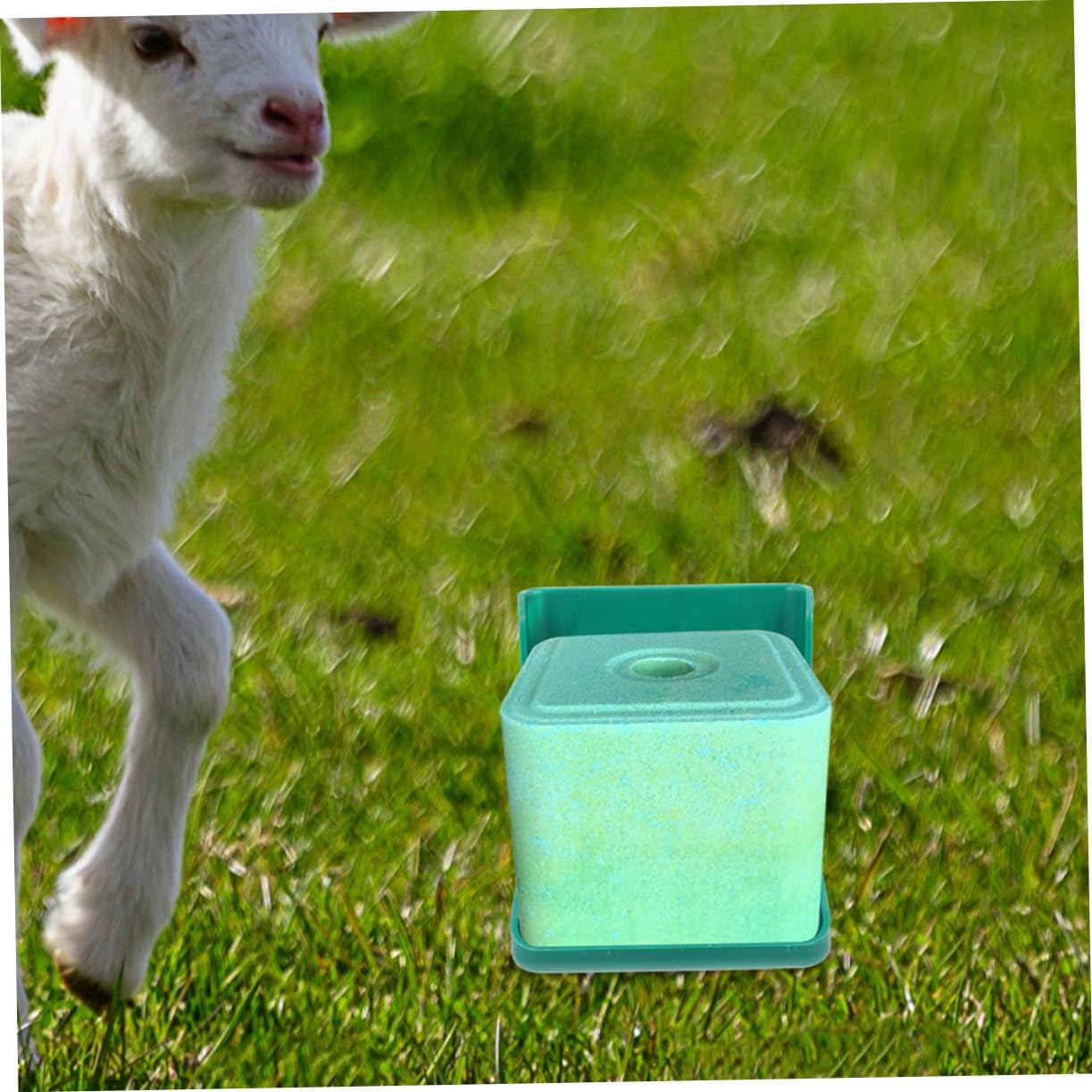 POPETPOP 2pcs Sheep Salt Block Holder Rack for Cattle and Livestock Adjustable Salt Feeding Box Sturdy Brick Storage Tray Support Stand