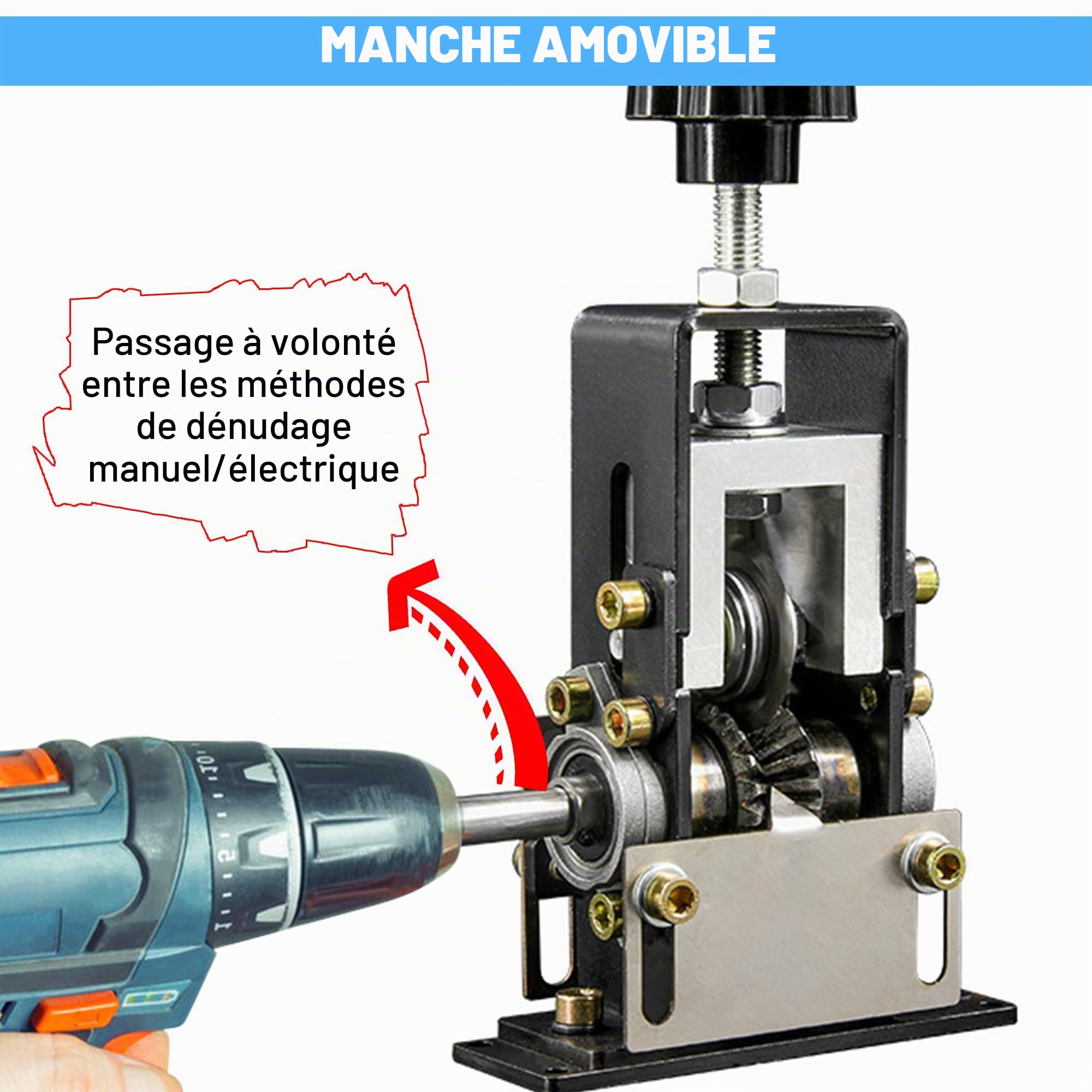 Machine à dénuder manuelle, outil de dénudage multifonction, pince à dénuder manuelle de 1 à 25 mm, machine à dénuder pour le recyclage des déchets de cuivre