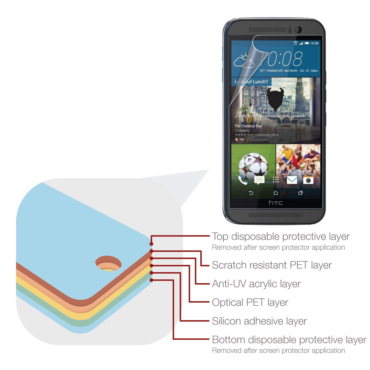 Pellicola protettiva flessibile per HTC One M9 TechSkin