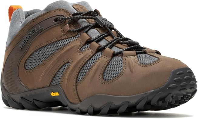 Merrell Chameleon 8 Men's Stretch Shoe with Breathable Mesh Lining Secure Fit Molded TPU Heel for Stability
