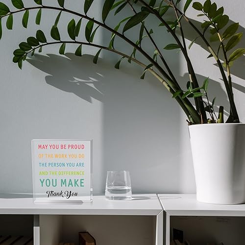 Miniatura 4 de Regalo de agradecimiento de compañeros de trabajo para mujeres y hombres, decoración de escritorio de oficina de acrílico, regalo para colegas de