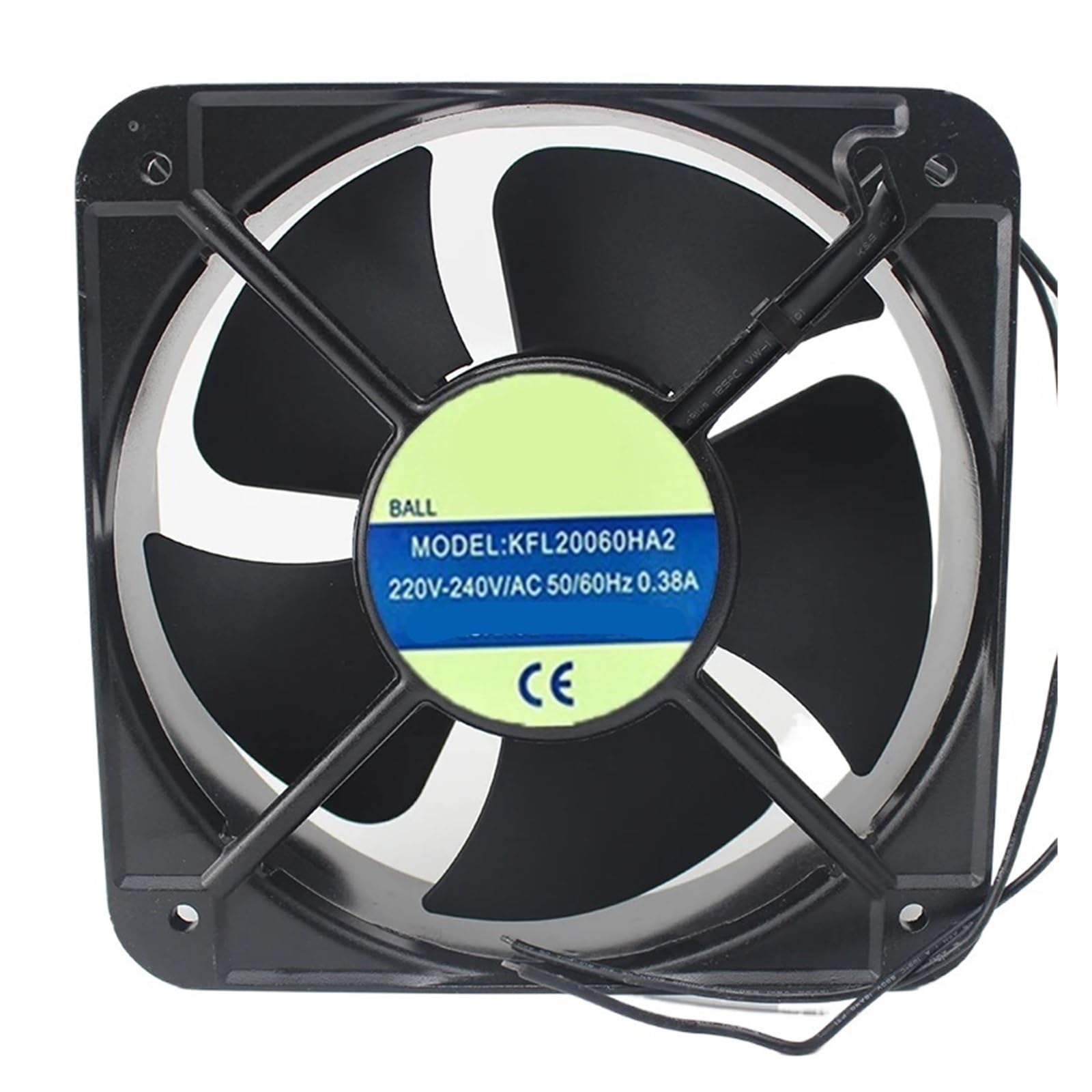 TPKMVGAP KFL20060HA2 Server Cooling Fan AC 240V 0.38A 200x200x60mm 2-Wire