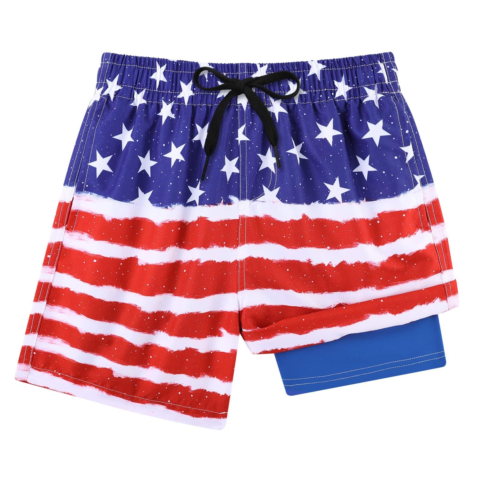 Cozople Boys Swim Trunks with Compression Liner Quick Dry Bathing Suit
