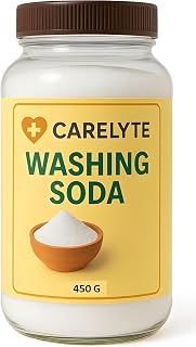 Natural Washing Soda Powder, Eco-Friendly Multi-Purpose Cleaner for Laundry, Kitchen, Bathroom, and Household Surfaces (450g)