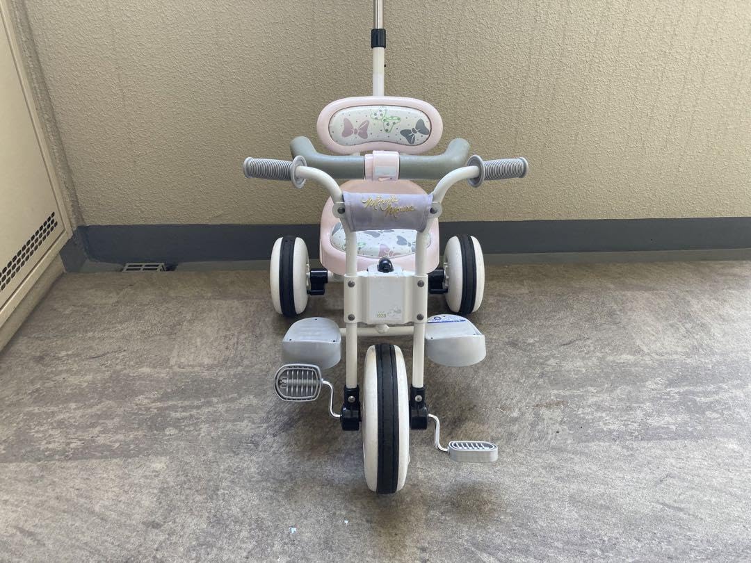 【新品・未開封】ディズニートライクピュア ピンク/ミニー三輪車 ディズニー ピュアライド ミニー ハンドル付き 子供三輪車