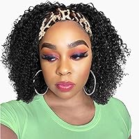 Vista 75 de Peluca de cabello humano ondulado profundo de 24 pulgadas, sin pegamento, sin encaje frontal, color borgoña #99J, peluca de cabello humano rizado