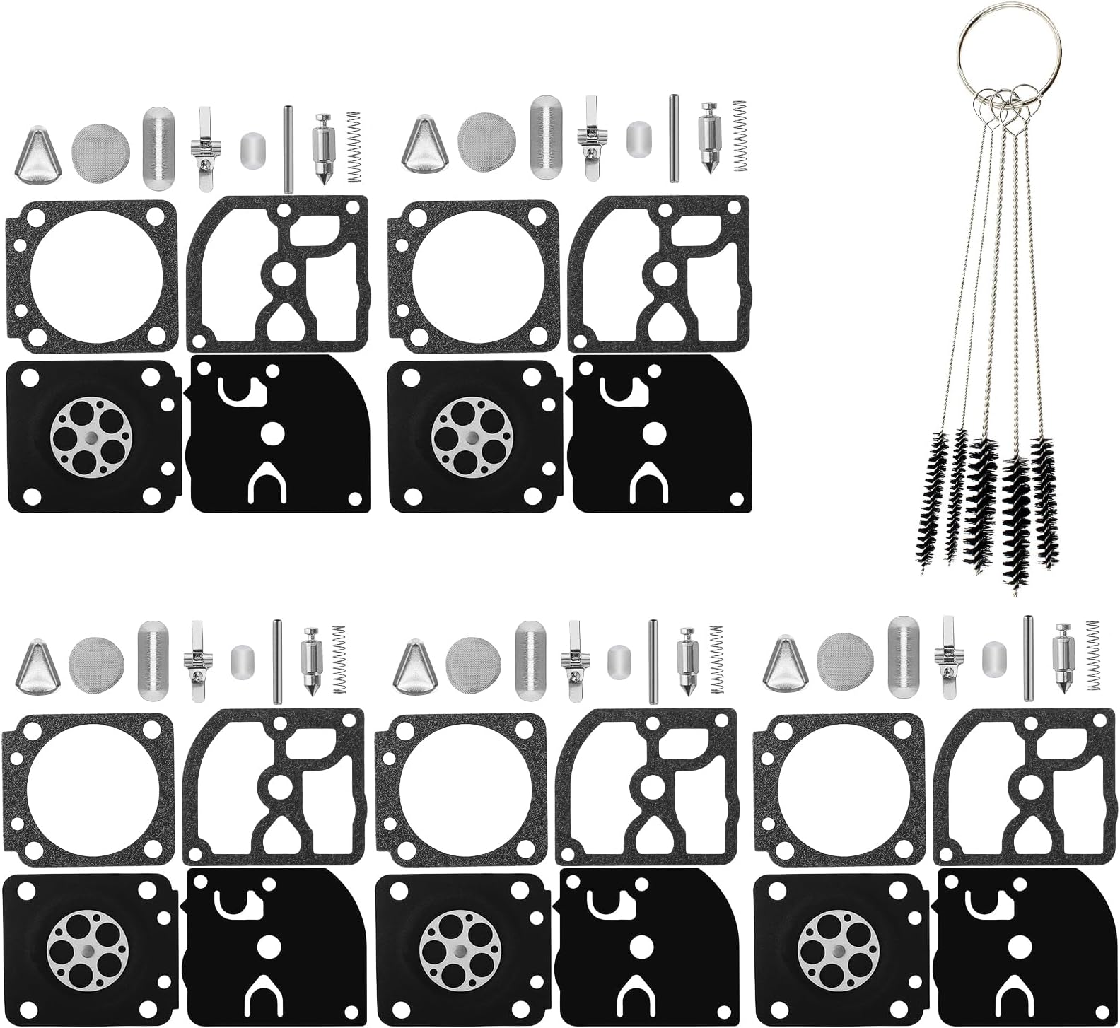 Yingshop YOFMOO Pack of 5 Carburetor Rebuild Set Repair Kit Compatible for Stihl FS106 FS108 FS120 FS200 FS250 FS300 FS350 FS400 FS450 Zama RB-40 RB-85 C1Q-S33 S34 S35 S36 SK5 SK6 SK7