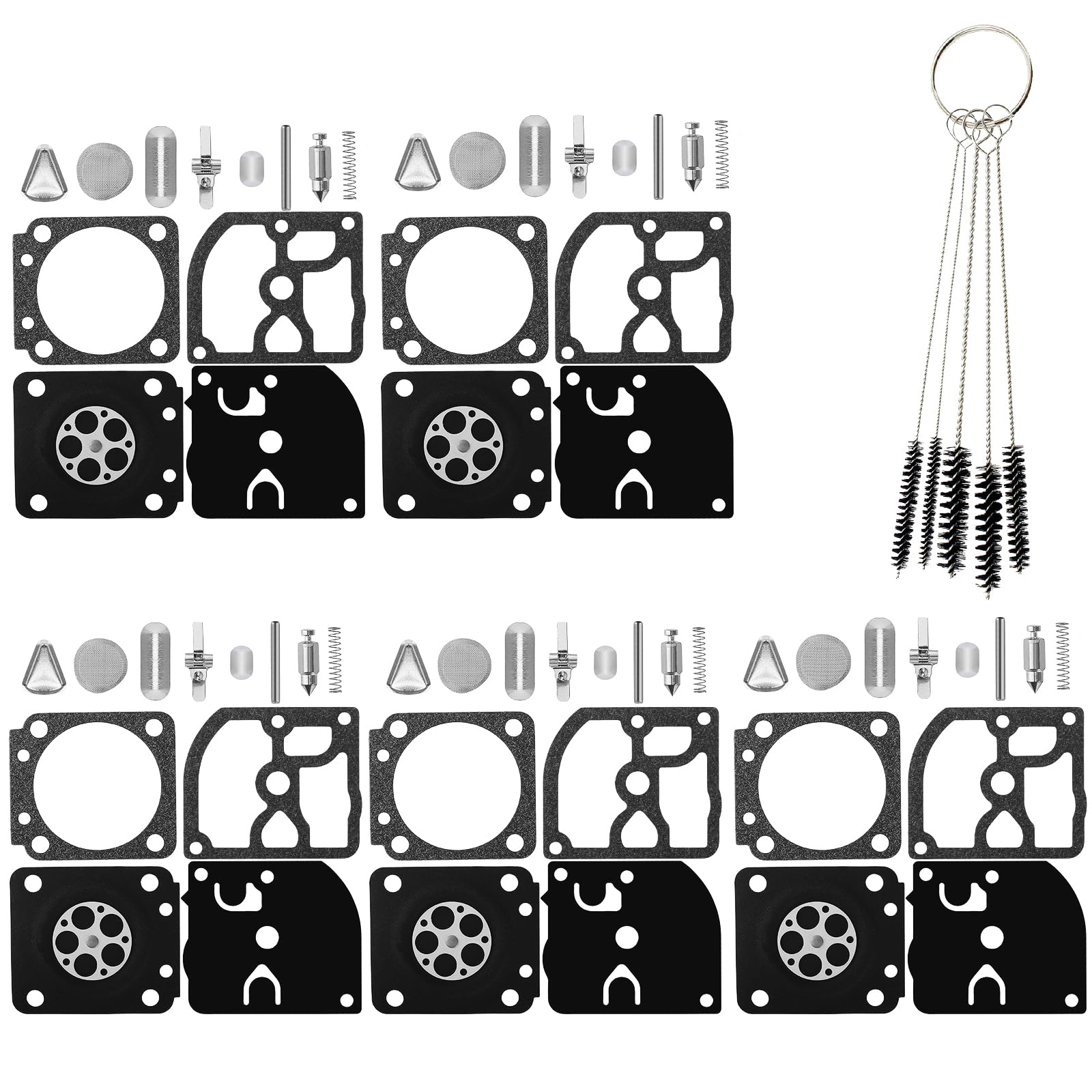 Yingshop YOFMOO Pack of 5 Carburetor Rebuild Set Repair Kit Compatible for Stihl FS106 FS108 FS120 FS200 FS250 FS300 FS350 FS400 FS450 Zama RB-40 RB-85 C1Q-S33 S34 S35 S36 SK5 SK6 SK7
