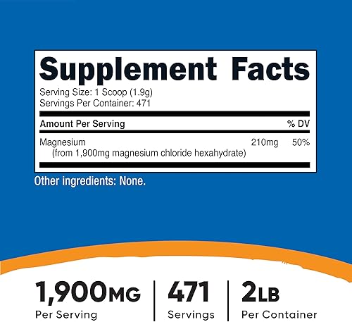 Miniatura 2 de Nutricost Cloruro de magnesio (2 libras) - Sin gluten, vegetariano, sin OMG