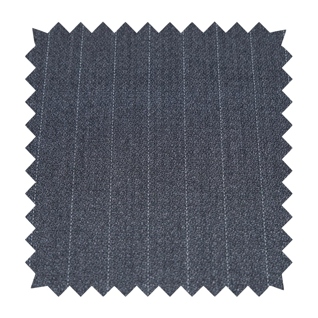 Don & Julio Premium Unstitched Grey Textured Pinstriped Suiting Fabric – Ideal for Custom Tailored Suits – Luxury Terry Rayon Fabric – Rich Texture, Sophisticated Finish-image-4