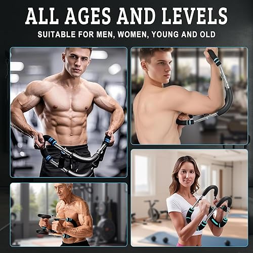 Miniatura 6 de juego de entrenamiento de brazo Twister y fortalecedor de agarre, equipo de entrenamiento ajustable de pecho y brazo de 80 a 110 libras +