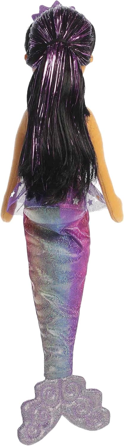 Aurora® Enchanting Sea Sparkles™ Sea Sparkles Rainbow Stuffed Doll - Imaginative Play with Magical Companions - Perfect for Kid's Birthdays and Celebrations - Leila™ 12 Inches