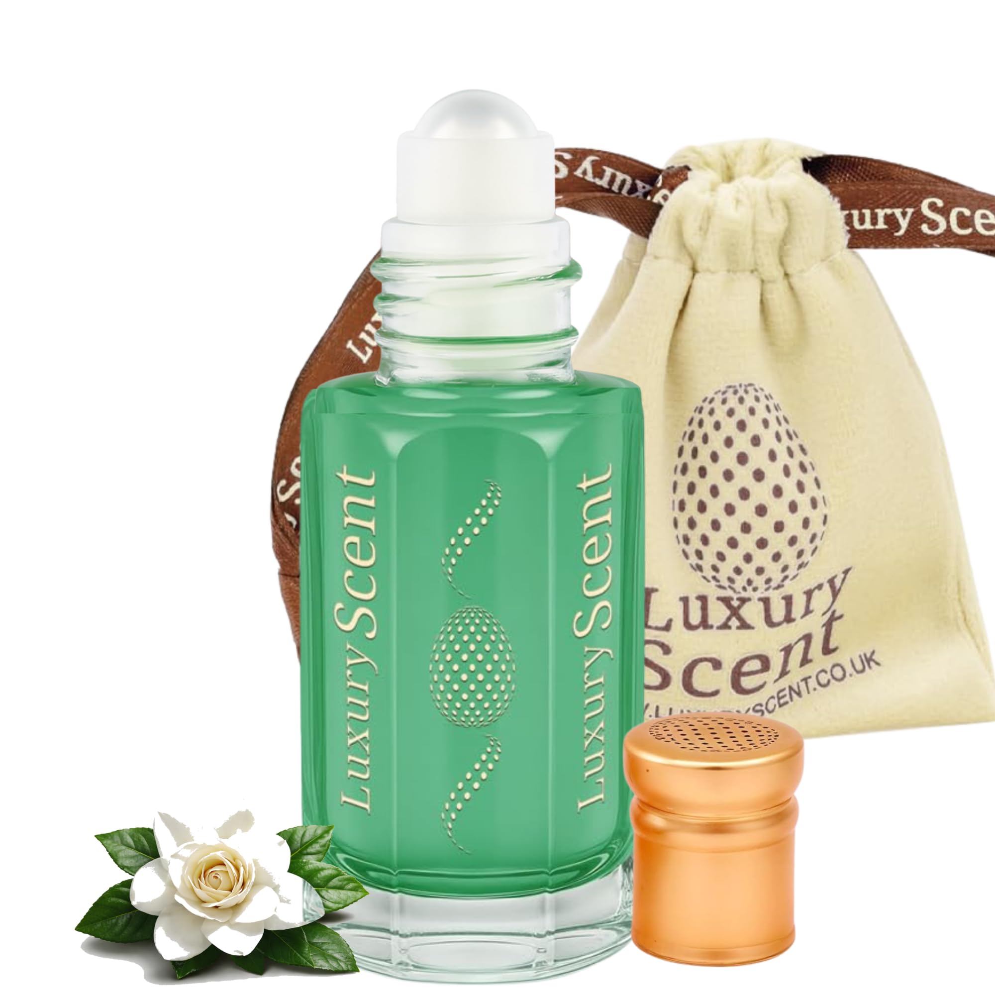 Roll On Perfume Oil Coco Powder 6ml – Alcohol Free Concentrated Perfume Oil, Long Lasting Floral Powdery Women’s Fragrance, Travel Size Glass Vial with Velvet Gift Pouch