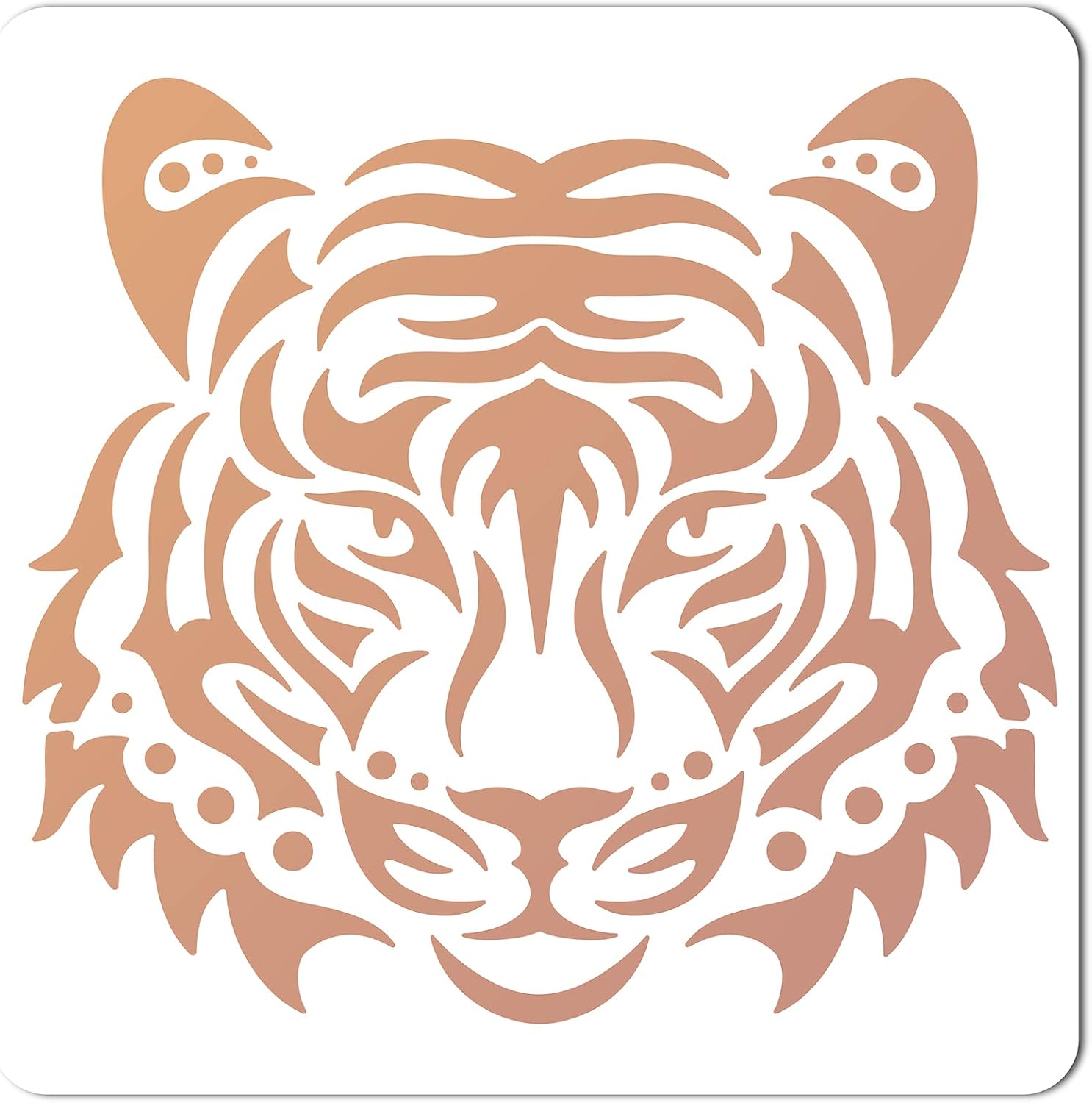 Large Tiger Head Stencils 12x12 Inch Reusable