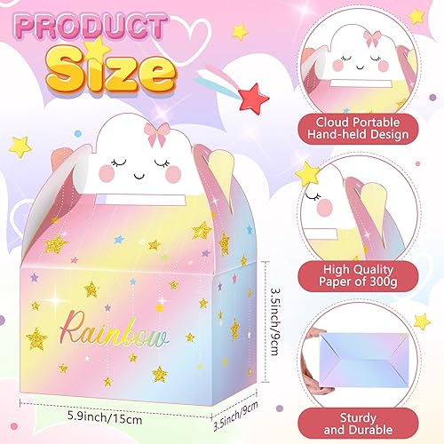 Miniatura 3 de Leinuosen Cajas de regalo de nube arcoíris  Bonitas cajas de recuerdo de fiesta, golosinas de dulces, cajas de regalo para niñas, niños y niños