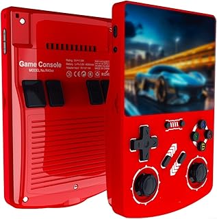Für R40Xx Handheld-Spielekonsole, 128 GB, Retro, für Arcade-Gaming-Gerät mit Multiplayer-Unterstützung, für Linux-System, tragbares Design für Reisen und Heimunterhaltung (rot)