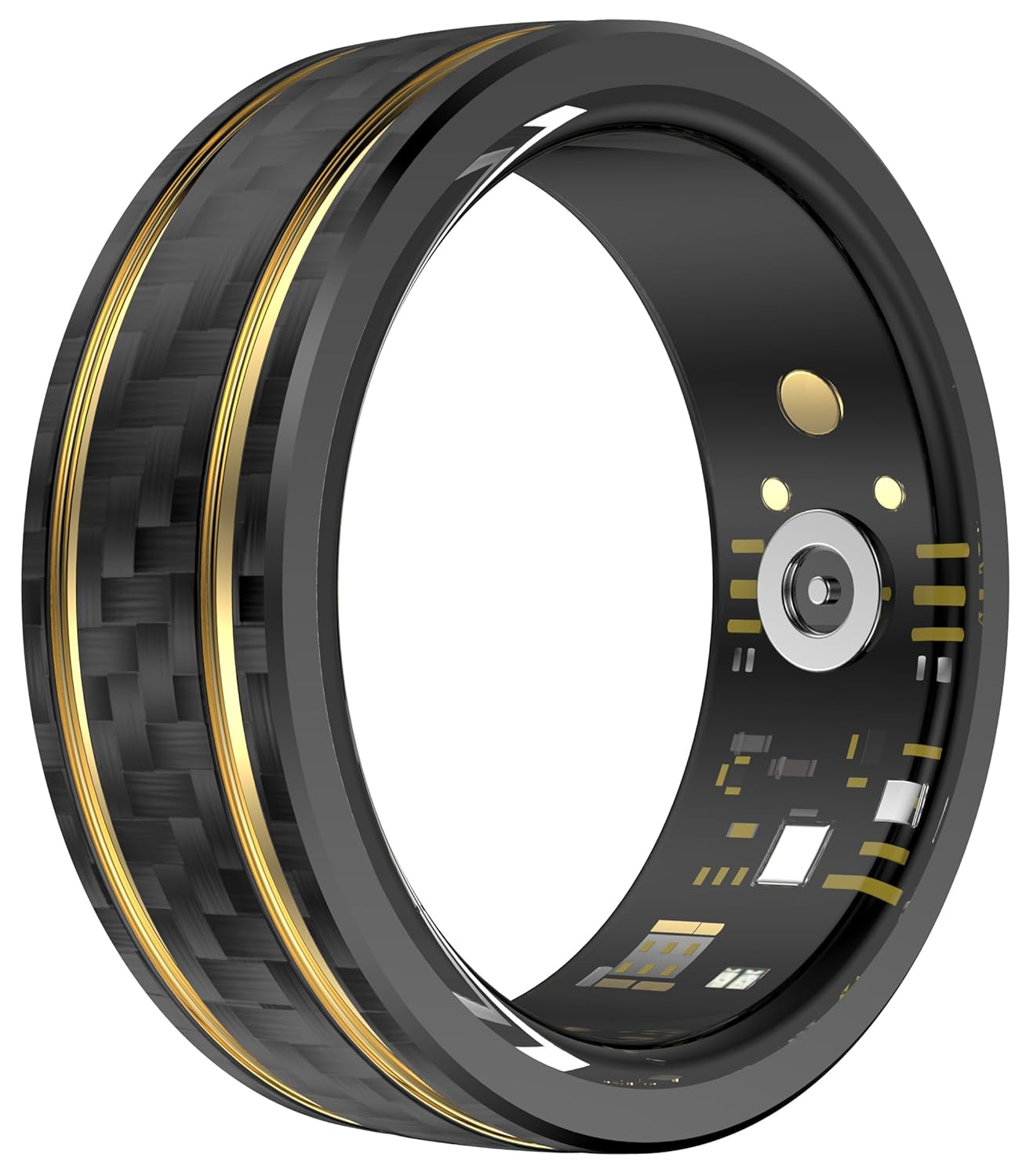 Smart Rings for Men Women Fitness Ring Heart Rate Monitor Sleep Smart Ring Step Counter Calorie Pedometer Rings Waterproof Sports Health Fitness Tracker Carbon Fiber Ring